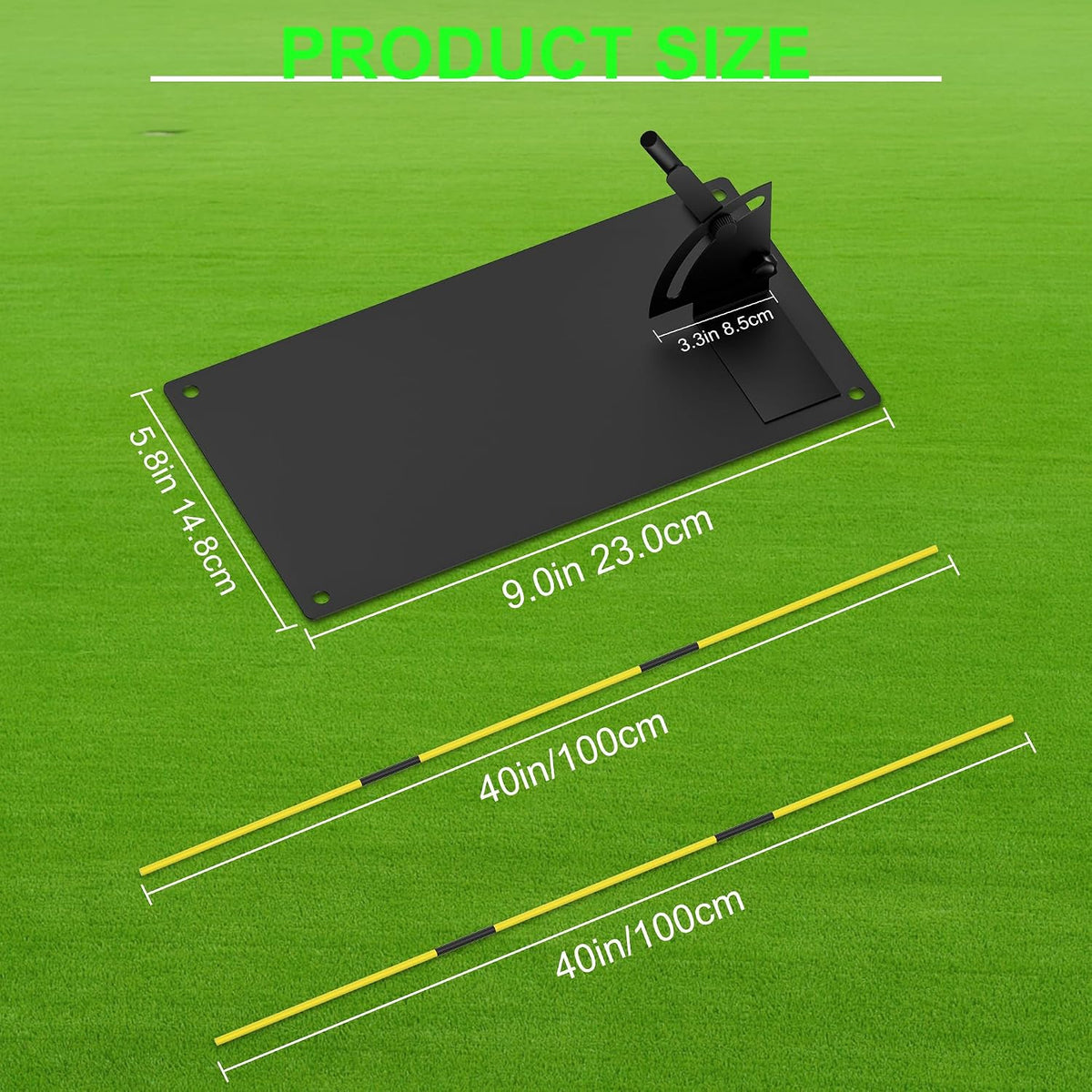 Golf Alignment Sticks - Golf Sticks Alignment Aid Golf Alignment Rods for Aiming, Putting, Full Swing Trainer, Posture Corrector Golf Training Aid with Clear Tube Case