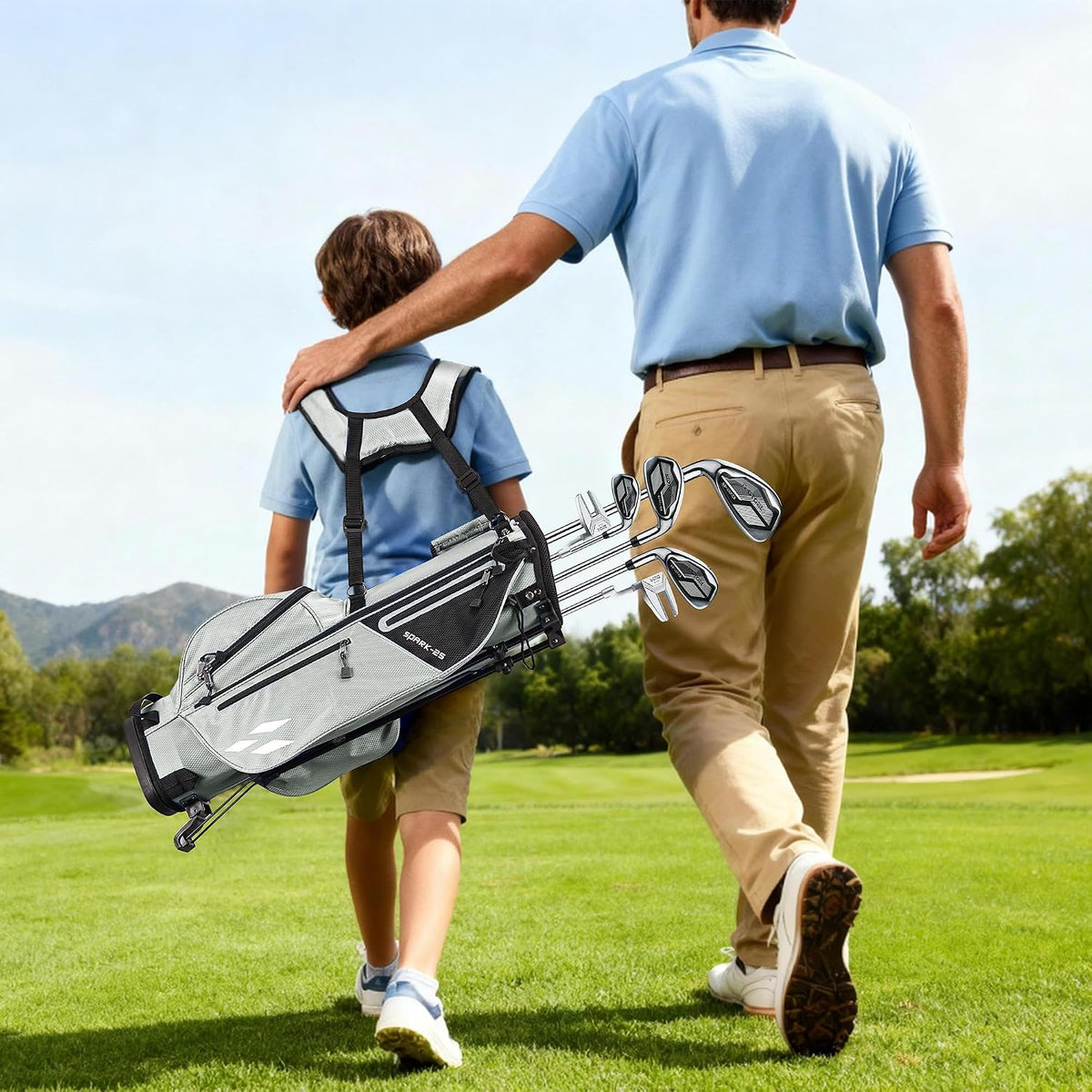 Junior Golf Stand Bag - Youth Golf Bag Ages 6-14+ Adult Lightweight Golf Stand Bag for Children & Adult