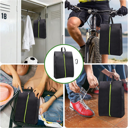 Roliwils Smell Proof Shoe Cleat Bag with Reinforced Handle | Odor-Resistant Cleat Bag with Carabiner | Travel Shoe Organizer for Men | Baseball Soccer Footwear Storage