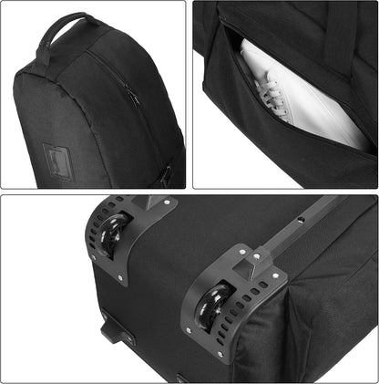 Foldable Padded Golf Travel Bag, Heavy Duty 900D Polyester Golf Club Bag Waterproof Golf Carry Bag Cart Bag with Wheels, Soft-Sided Spacial Size for Golf Gear Transportation