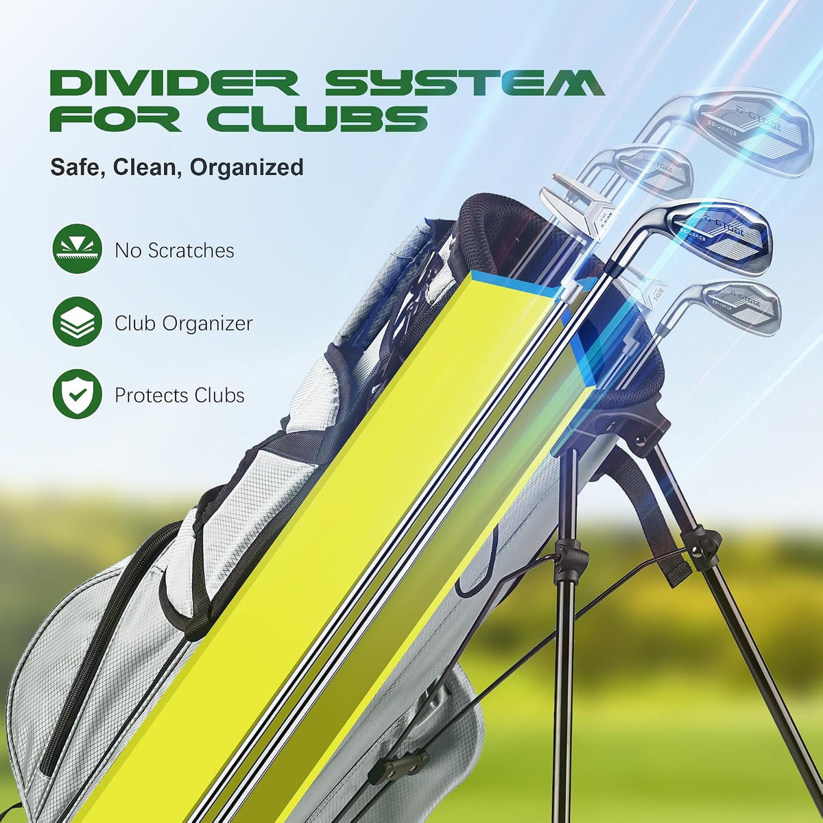 Junior Golf Stand Bag - Youth Golf Bag Ages 6-14+ Adult Lightweight Golf Stand Bag for Children & Adult