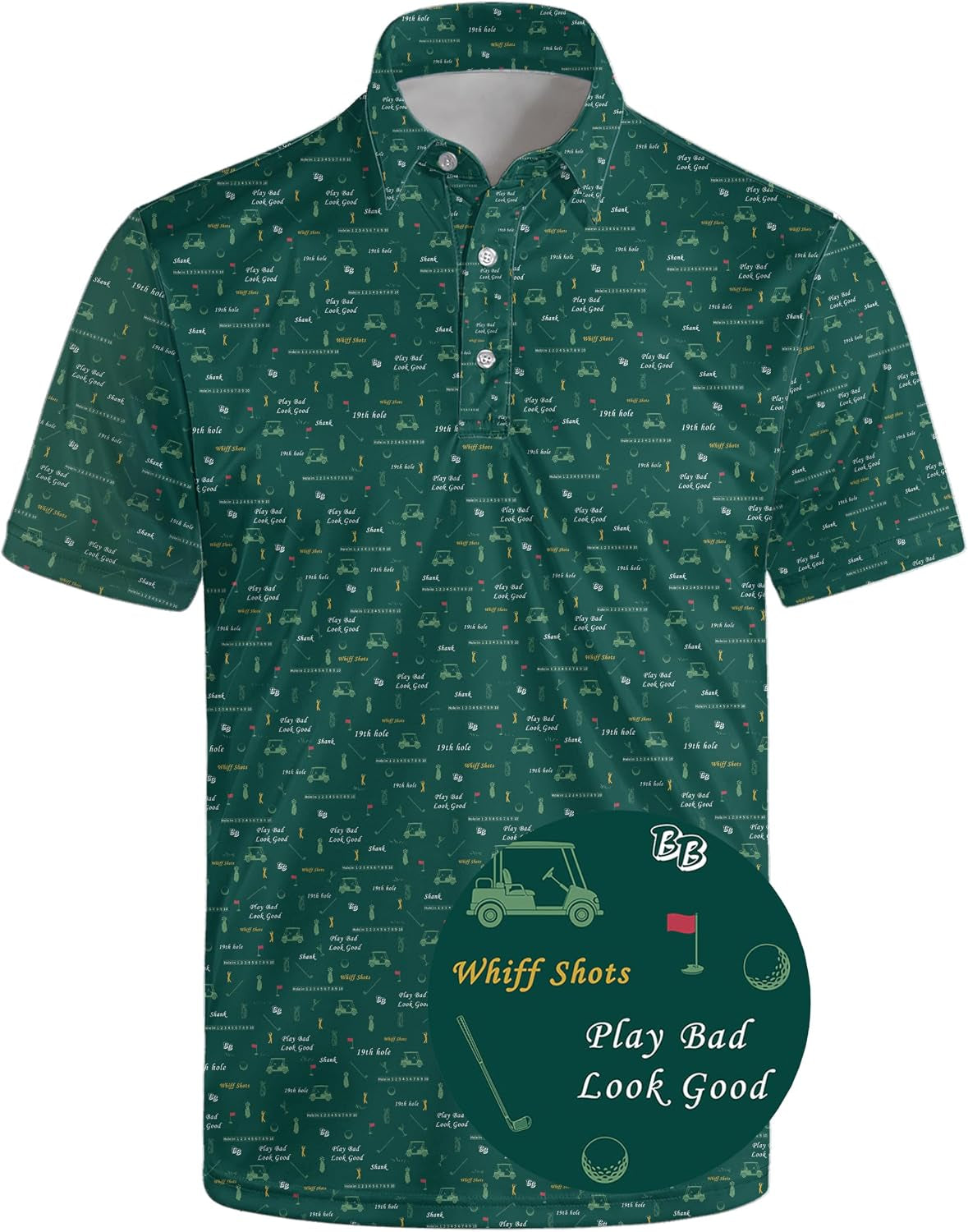 Golf Shirts for Men Moisture Wicking Golf Polo Shirts Quick Dry Short Sleeve Polo Shirts for Men