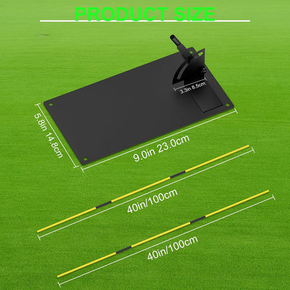 Golf Alignment Sticks - Golf Sticks Alignment Aid Golf Alignment Rods for Aiming, Putting, Full Swing Trainer, Posture Corrector Golf Training Aid with Clear Tube Case