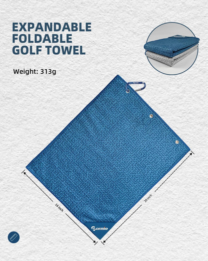 Golf Magnetic Towel - Premium Ultra-Absorbent Microfiber Golf Towel with Magnet for Golf Carts or Clubs