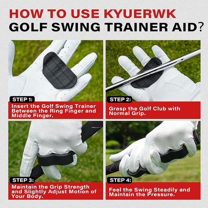 Golf Swing Training Aid, Golf Grip Training Aid Tool, Ergonomic Silicone Upgrade T Grip Trainer Kit for Improve Posture