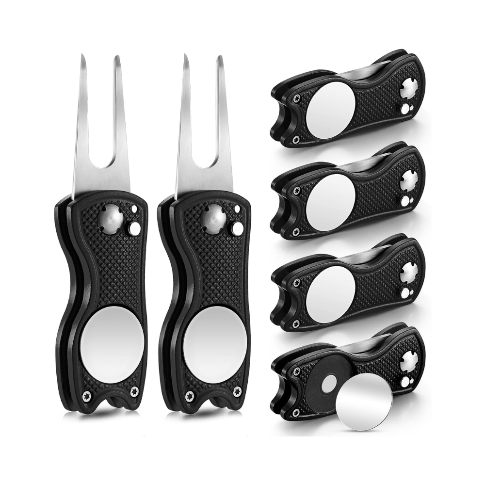 6-Piece Foldable Golf Divot Tool Set