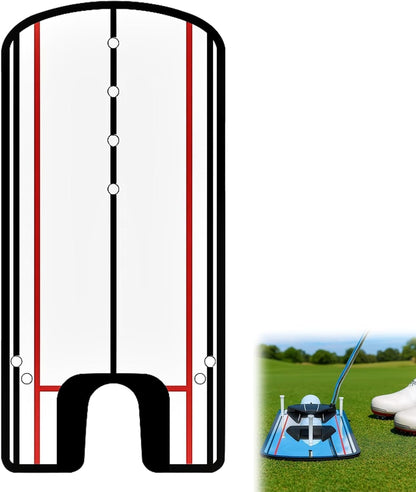 Golf Putting Alignment Mirror, Portable Putting Training Aid, Improve Your Putting Setup