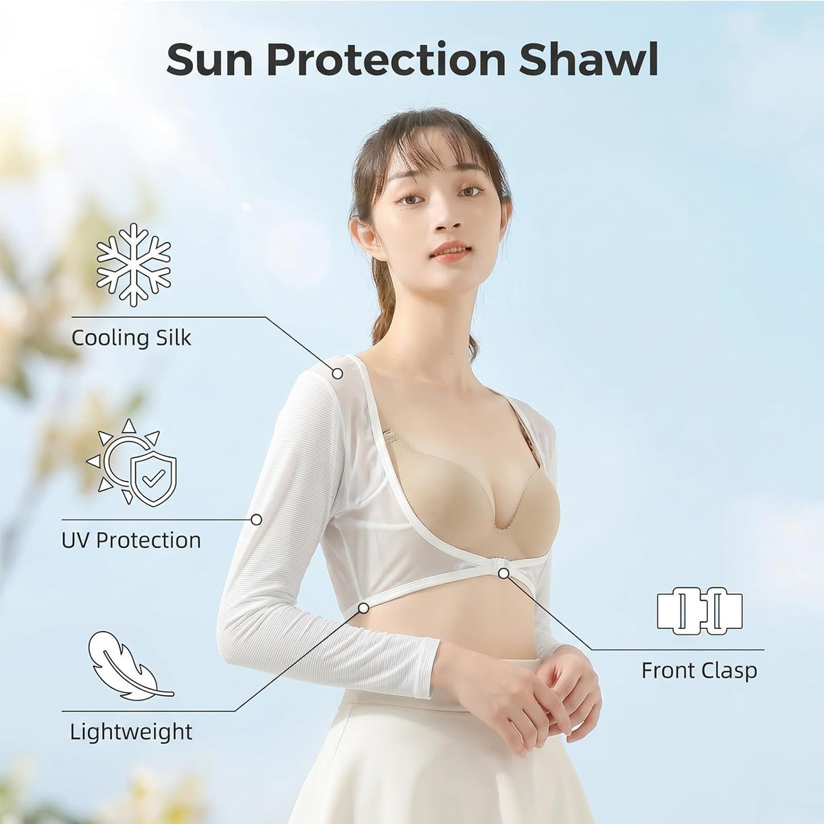 Women'S Golf Cooling Shawl Outdoor Sun Protection Arm Sleeves