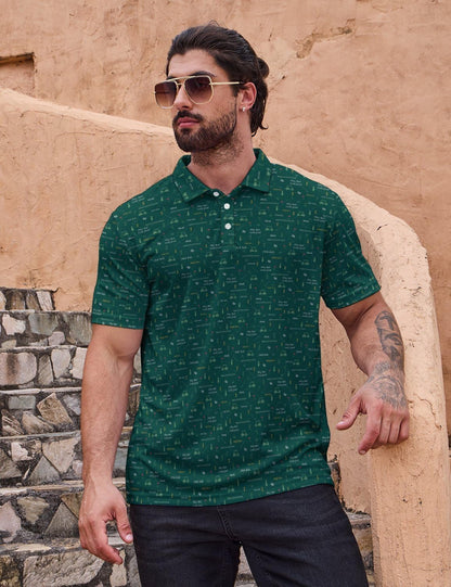Golf Shirts for Men Moisture Wicking Golf Polo Shirts Quick Dry Short Sleeve Polo Shirts for Men