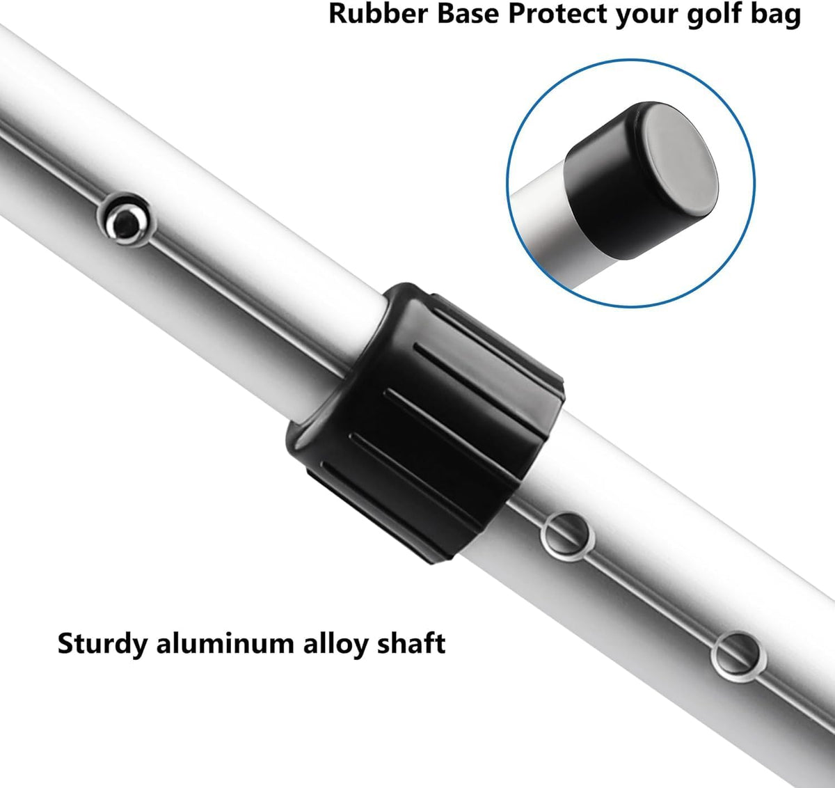 Golf Travel Bag Support Pole - Anti-Impact Golf Club Protector Support Golf Travel Bag Cover and Aluminum Alloy Golf Rod Stick to Protect Golf Clubs