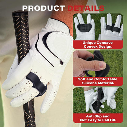 Golf Swing Training Aid, Golf Grip Training Aid Tool, Ergonomic Silicone Upgrade T Grip Trainer Kit for Improve Posture