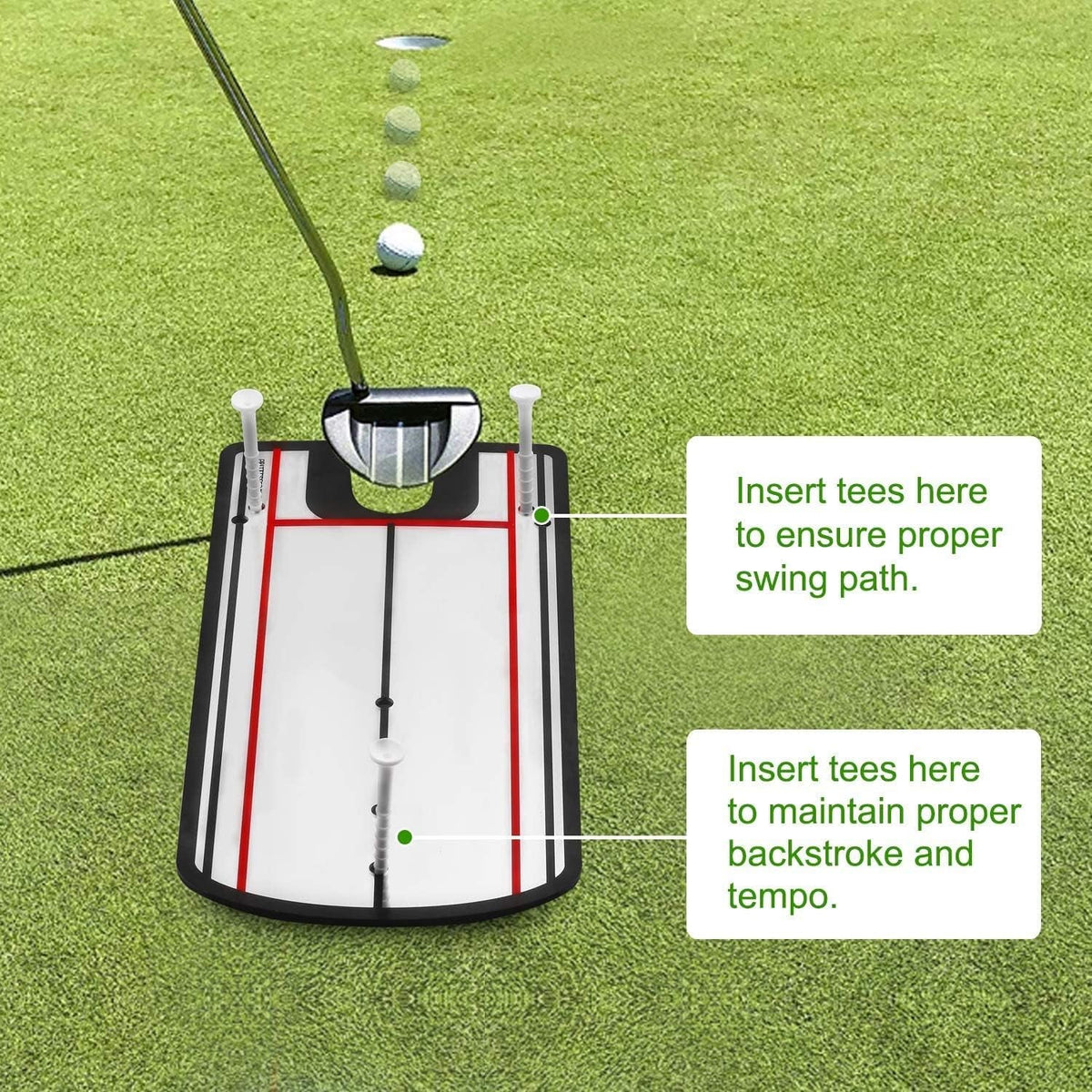 Golf Putting Alignment Mirror, Portable Putting Training Aid, Improve Your Putting Setup