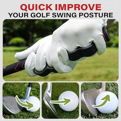 Golf Swing Training Aid, Golf Grip Training Aid Tool, Ergonomic Silicone Upgrade T Grip Trainer Kit for Improve Posture