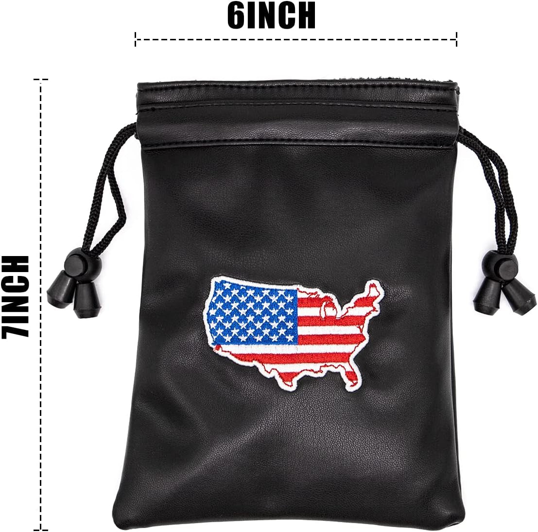 Golf Valuables Pouch,Golf Pouch with Drawstrings Leather Golf Tee Pouch for Men Women
