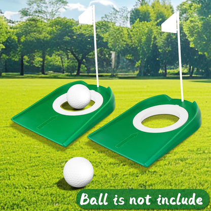Putting Green Indoor Set 2Pcs Golf Putting Cup with Flag,Golf Putting Cup for Kid Adult Office Garage Yard Indoor Outdoor Practice,Training Aids Putting Greens Cups and Flags