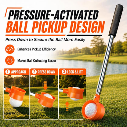 Golf Ball Retriever Telescopic for Water, 9Ft/12Ft/9.01Ft/16.3Ft/20Ft Stainless Steel Golf Ball Retriever, Professional Golf Ball Retriever