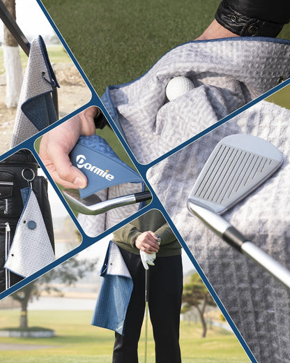 Golf Magnetic Towel - Premium Ultra-Absorbent Microfiber Golf Towel with Magnet for Golf Carts or Clubs