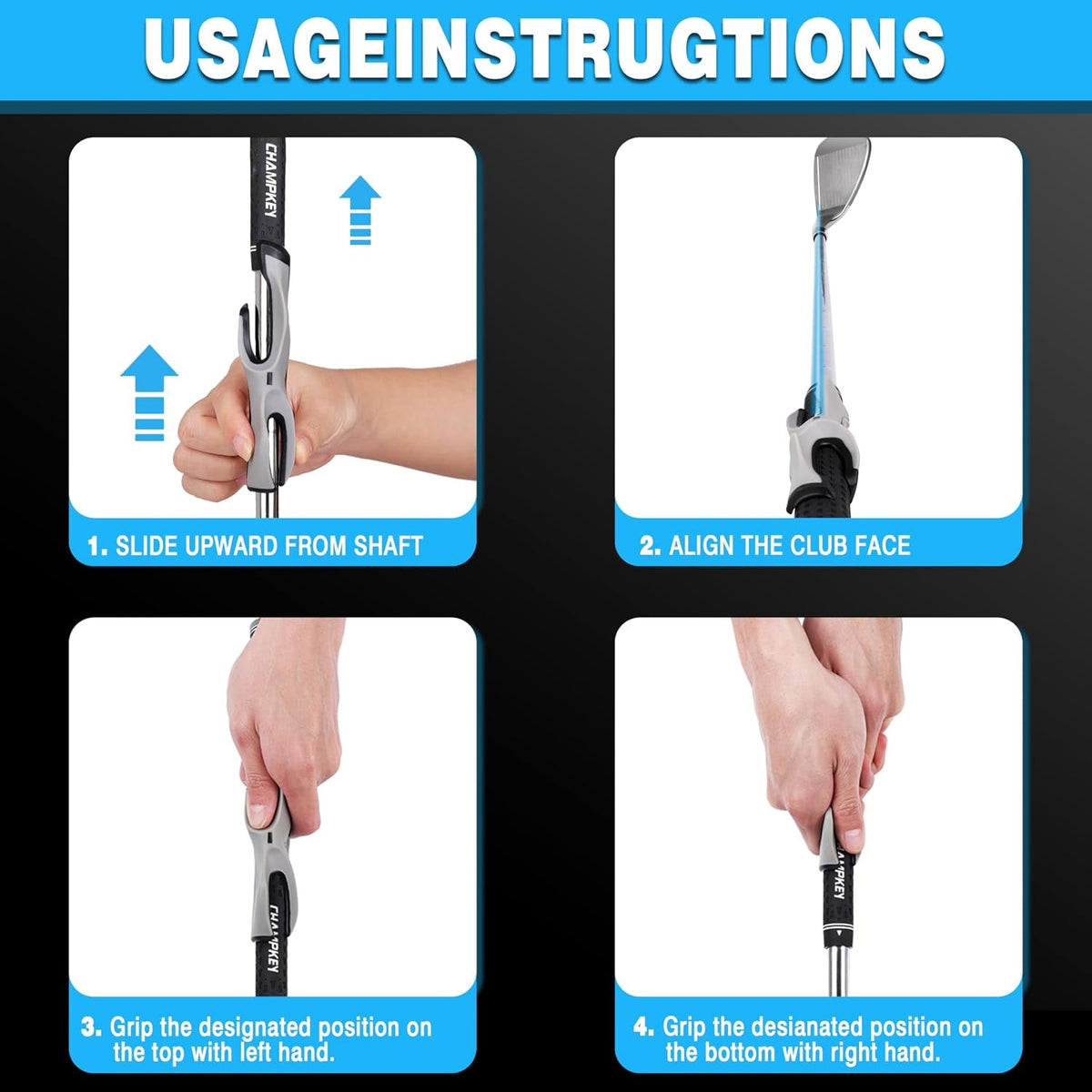 Professional Golf Grip Trainer - Perfect Golf Training Aid for Stable Swing and Proper Hand Positioning and Grip-Enhance Strength and Precision