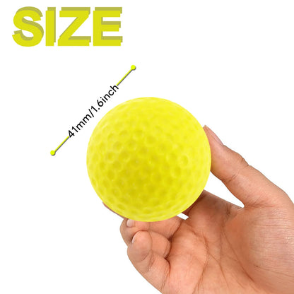 Golf Practice Balls with Bucket Value 50 Pack, Soft Foam with Limited Flight for Safe Practice