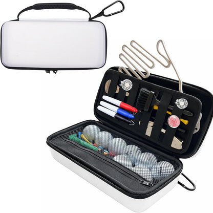 Golf Glove Holder Case with Removable Glove Shaper,Hard Shell Protective Golf Accessories Organizer Bag Fits Balls,Tees,Markers,Golf Gift for Men Women Golfers