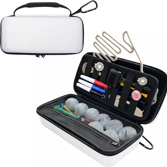 Golf Glove Holder Case with Removable Glove Shaper,Hard Shell Protective Golf Accessories Organizer Bag Fits Balls,Tees,Markers,Golf Gift for Men Women Golfers