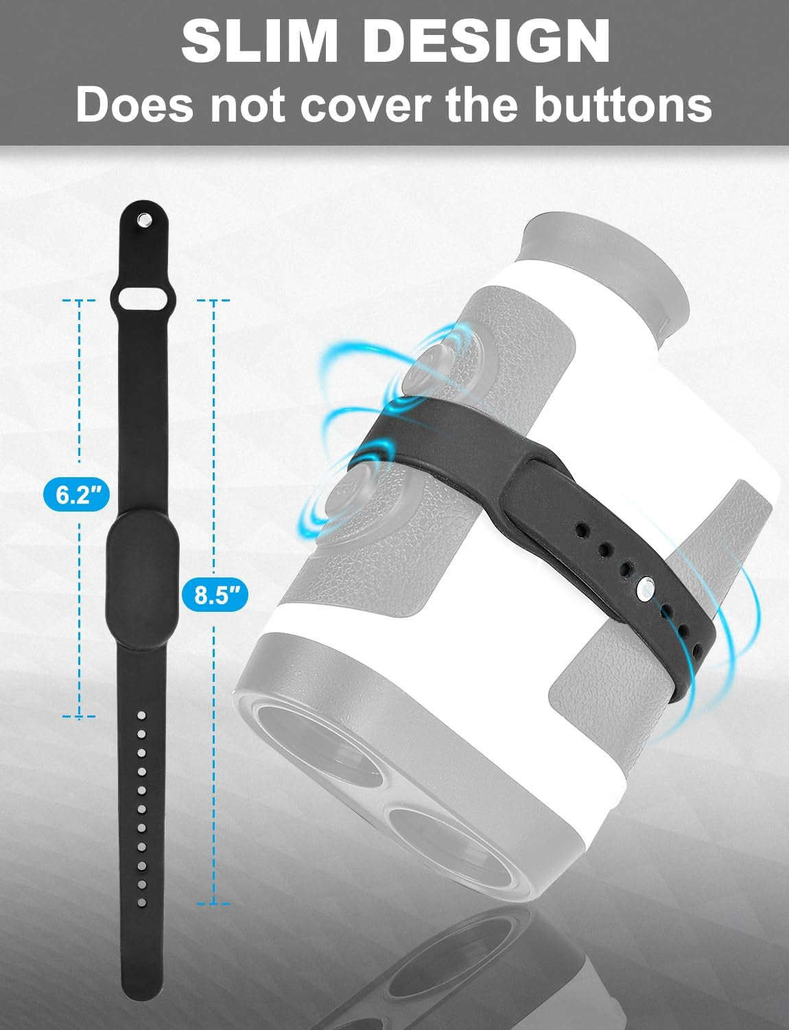 Golf Rangefinder Magnetic Strap Holder with Strong Magnet | Adjustable Slim Range Finder Wrap, Golf Cart Mount, Easy Access & Clean