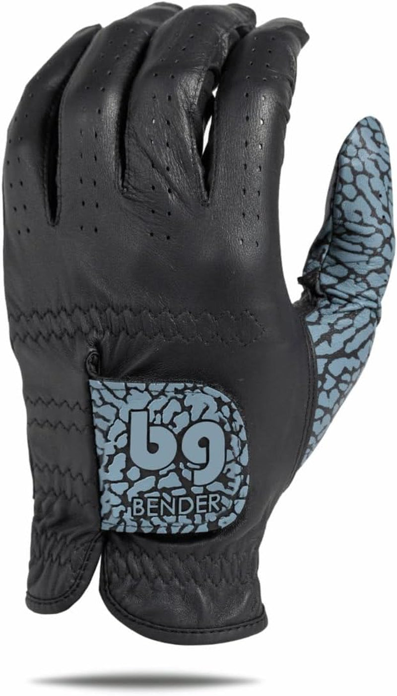 Bender - Mens Golf Glove, Durable Leather Golf Gloves, Unique Golf Gloves - Left-Hand Glove (Worn on the Left Hand/For Right-Handed Golfers)