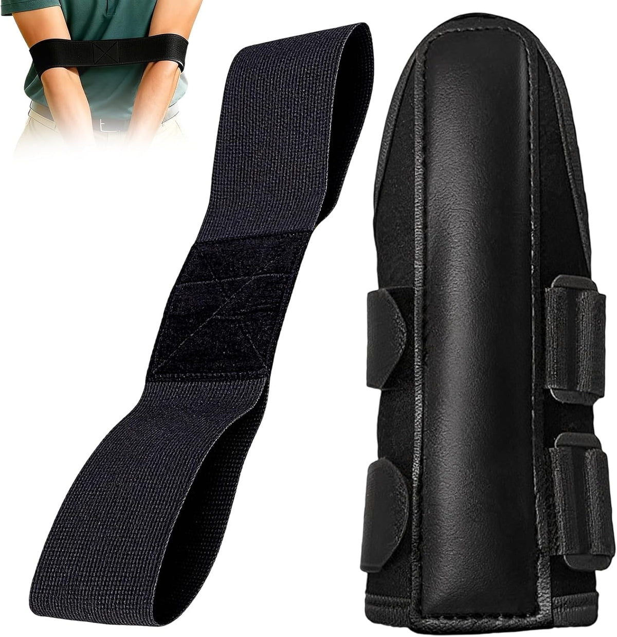 2Pcs Wrist Trainer Pro Golf, Final Putt Wrist Trainer, Golf Wrist Brace with Slider Golf Training Aid, Golf Swing Corrector for Wrist Angle and Muscle Memory Development