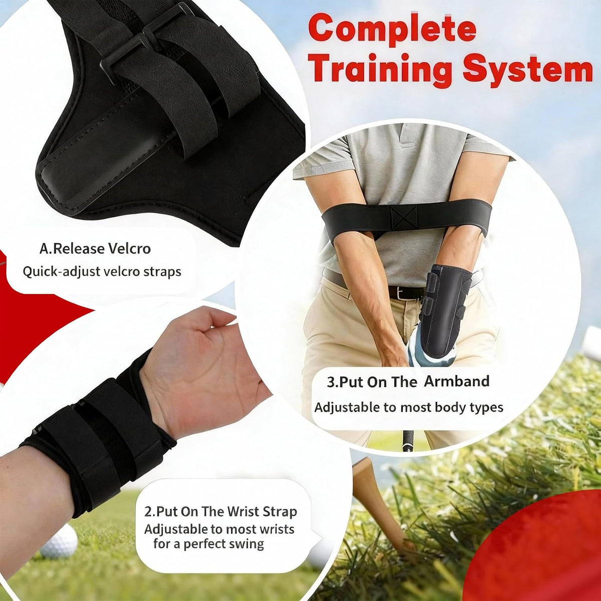 2Pcs Wrist Trainer Pro Golf, Final Putt Wrist Trainer, Golf Wrist Brace with Slider Golf Training Aid, Golf Swing Corrector for Wrist Angle and Muscle Memory Development