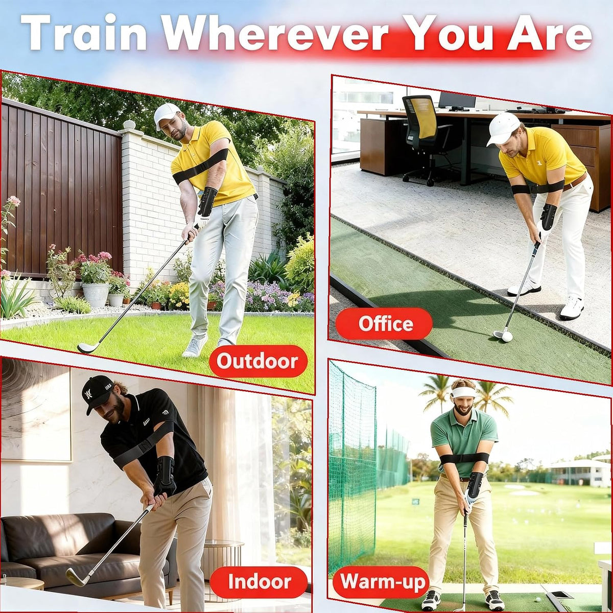 2Pcs Wrist Trainer Pro Golf, Final Putt Wrist Trainer, Golf Wrist Brace with Slider Golf Training Aid, Golf Swing Corrector for Wrist Angle and Muscle Memory Development