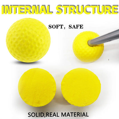 Golf Practice Balls with Bucket Value 50 Pack, Soft Foam with Limited Flight for Safe Practice