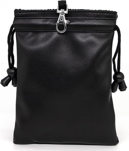 Golf Valuables Pouch,Golf Pouch with Drawstrings Leather Golf Tee Pouch for Men Women