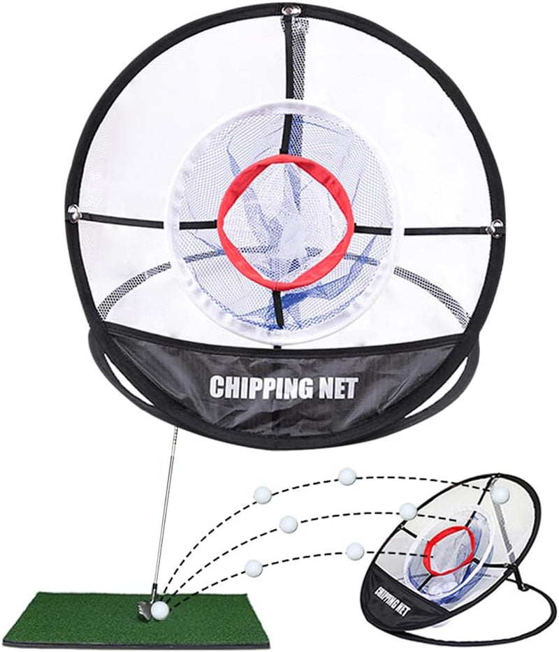 Golf Chipping Net | Pop up Nylon Practice Net | Indoor/Outdoor Foldable Golf Net with Storage Bag for Swing Accuracy Practice