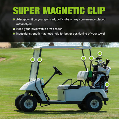 Magnetic Clip for Golf Towel, Magnetic Golf Towel Clip for Golf Cart, Clubs, Golf Hub, Removable Industrial Magnetic Accessories