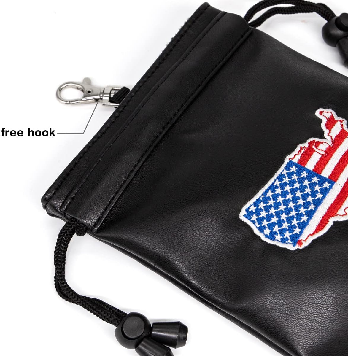 Golf Valuables Pouch,Golf Pouch with Drawstrings Leather Golf Tee Pouch for Men Women