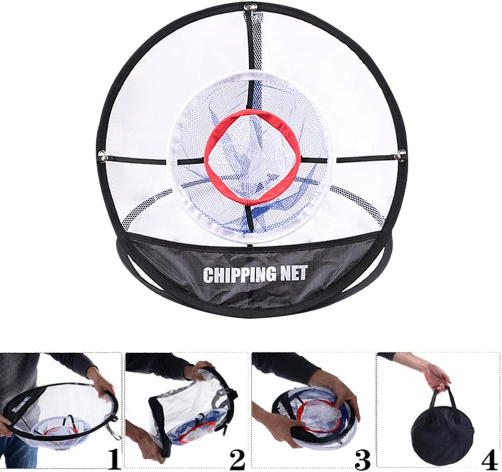 Golf Chipping Net | Pop up Nylon Practice Net | Indoor/Outdoor Foldable Golf Net with Storage Bag for Swing Accuracy Practice