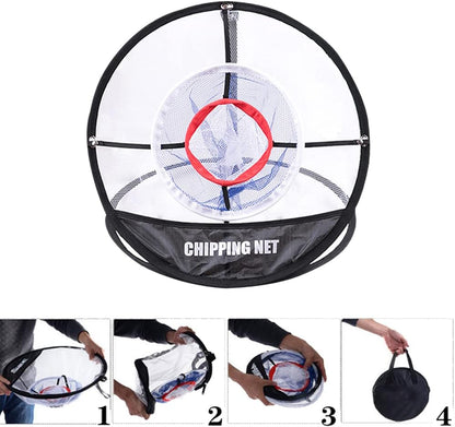 Golf Chipping Net | Pop up Nylon Practice Net | Indoor/Outdoor Foldable Golf Net with Storage Bag for Swing Accuracy Practice