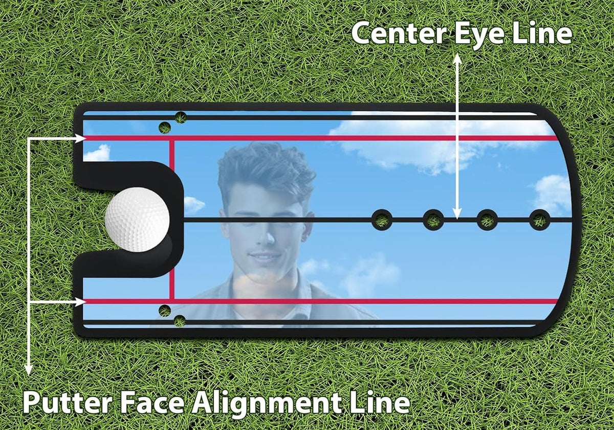 Golf Putting Alignment Mirror, Portable Putting Training Aid, Improve Your Putting Setup