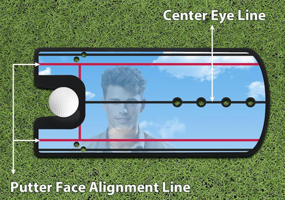 Golf Putting Alignment Mirror, Portable Putting Training Aid, Improve Your Putting Setup