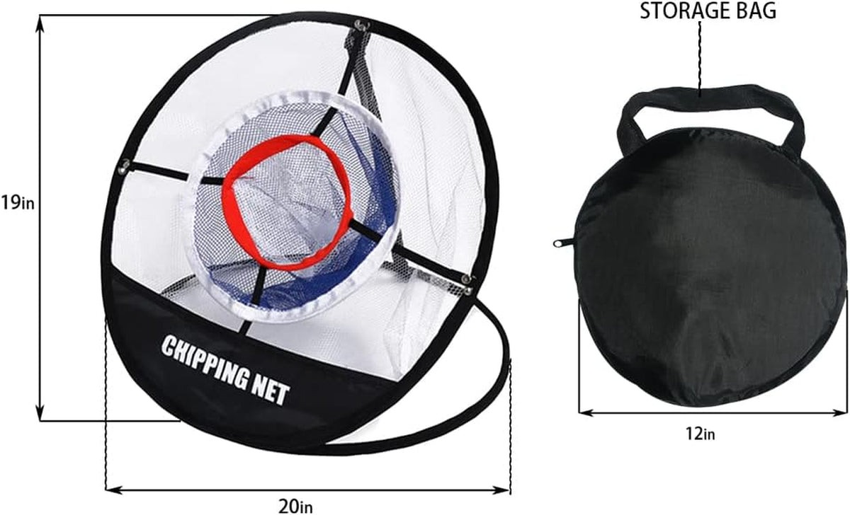Golf Chipping Net | Pop up Nylon Practice Net | Indoor/Outdoor Foldable Golf Net with Storage Bag for Swing Accuracy Practice